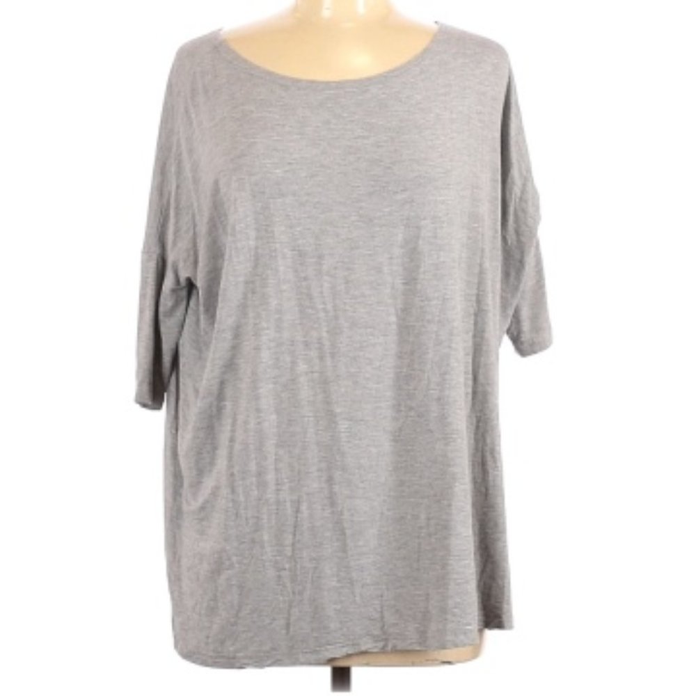 Piko Bamboo Oversized Heather Gray Tee